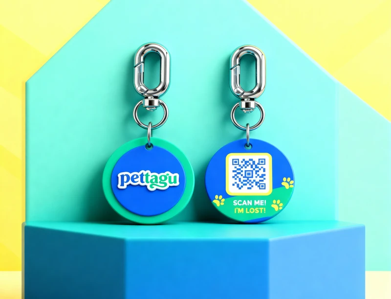 ป้ายชื่อหมาแมว Pettagu Tag สแกน QR และ NFC